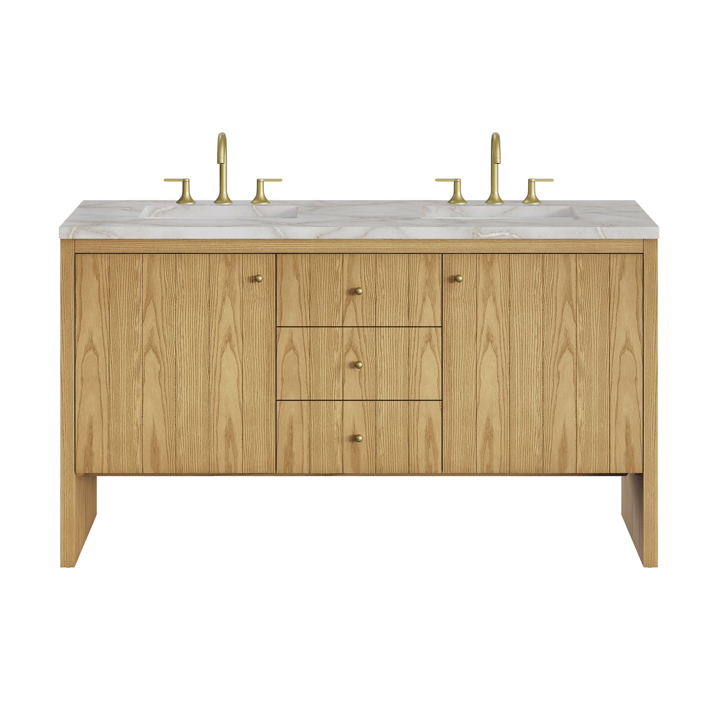 James Martin Hudson 60" Double Vanity with 3 CM Countertop
