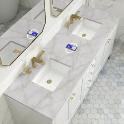 James Martin Chicago 72" Double Vanity with 3 CM Countertop & FreePower Wireless Charger