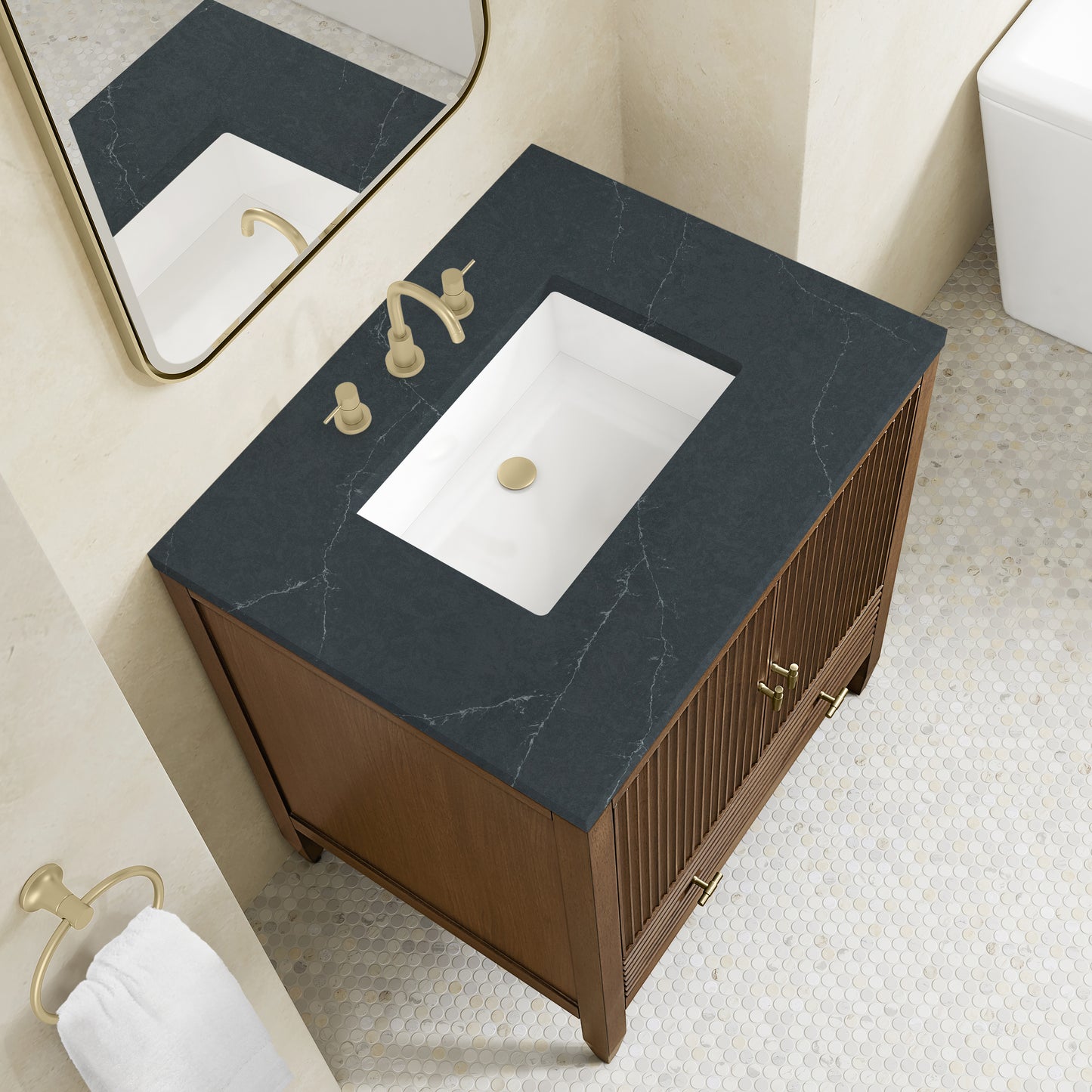 James Martin Myrrin 30" Single Vanity with 3 CM Countertop