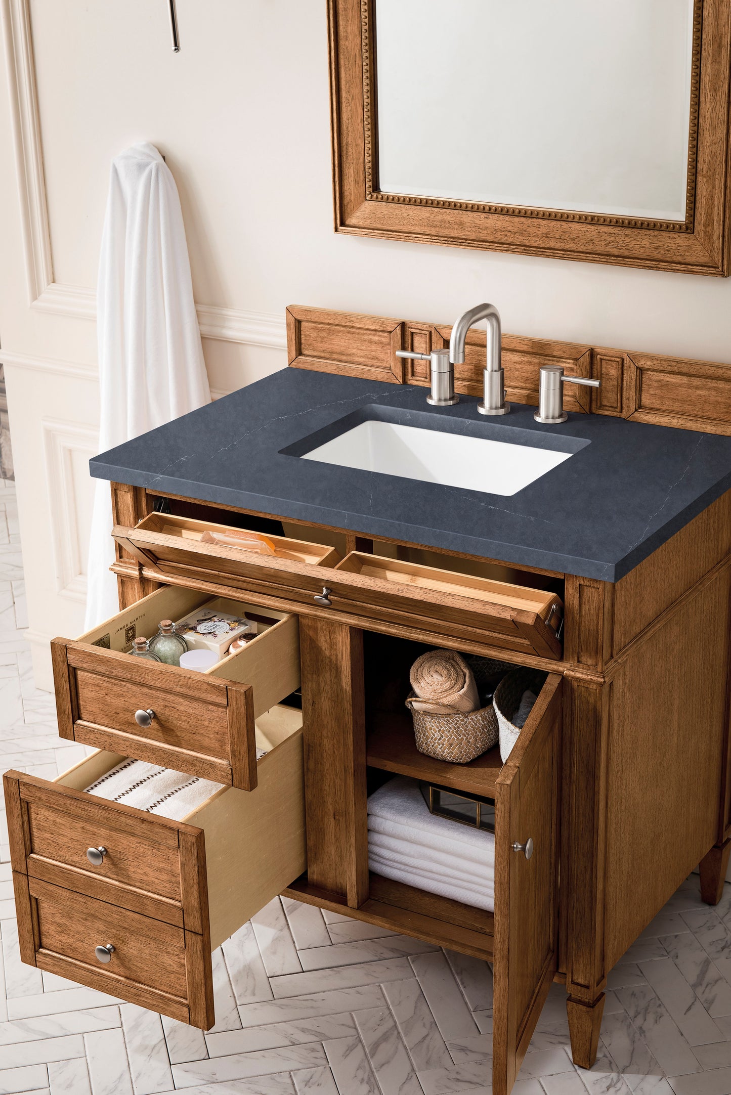James Martin Brittany 36" Single Vanity with 3 Countertop