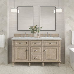 James Martin Lorelai 60" Double Vanity with 3 CM Countertop & FreePower Wireless Charger