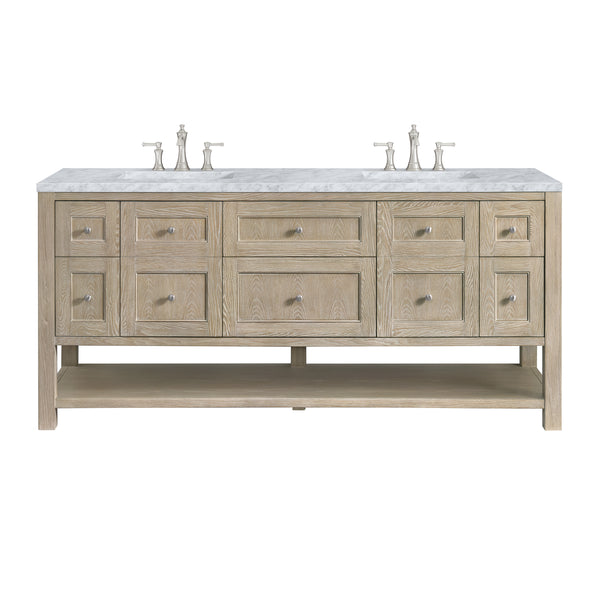 James Martin Breckenridge 72" Double Vanity w/ 3 CM Countertop