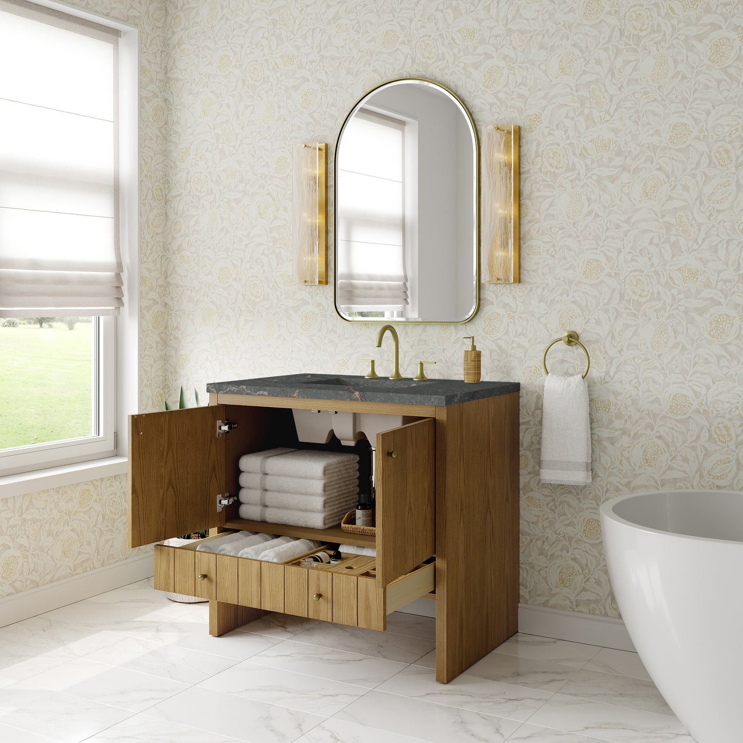 James Martin Hudson 36" Single Vanity with 3 CM Countertop