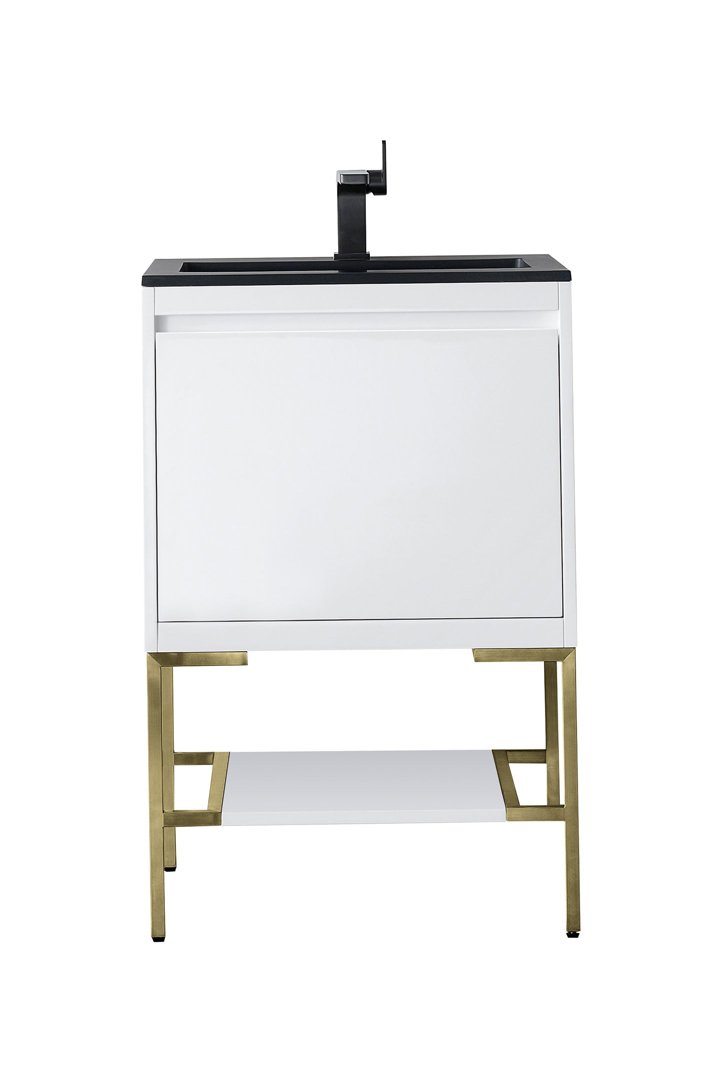 James Martin Mantova 23.6" Single Vanity With Stand and Composite Stone Top - Luxe Bathroom Vanities