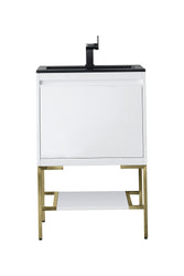James Martin Mantova 23.6" Single Vanity With Stand and Composite Stone Top - Luxe Bathroom Vanities
