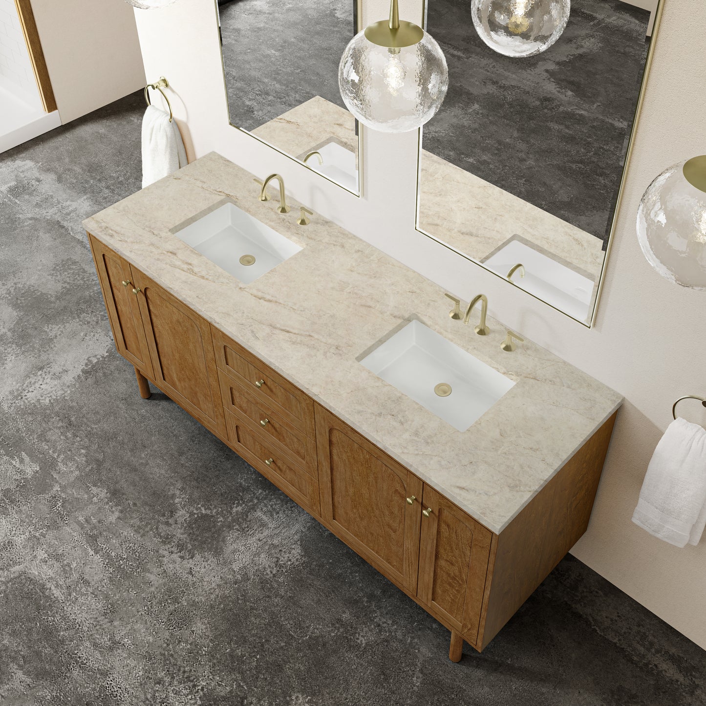 James Martin Laurent 72" Double Vanity with 3 CM Countertop