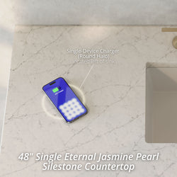 James Martin Brookfield 48" Single Vanity with 3 CM Countertop & FreePower Wireless Charger