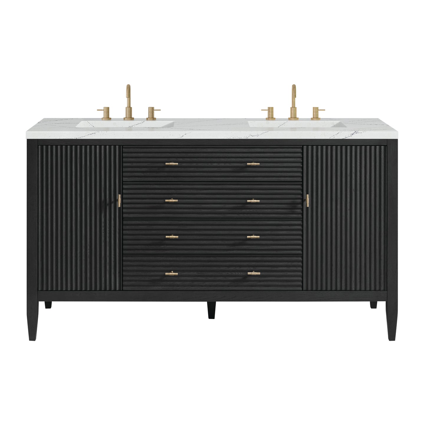 James Martin Myrrin 60" Double Vanity with 3 CM Countertop & FreePower Wireless Charger