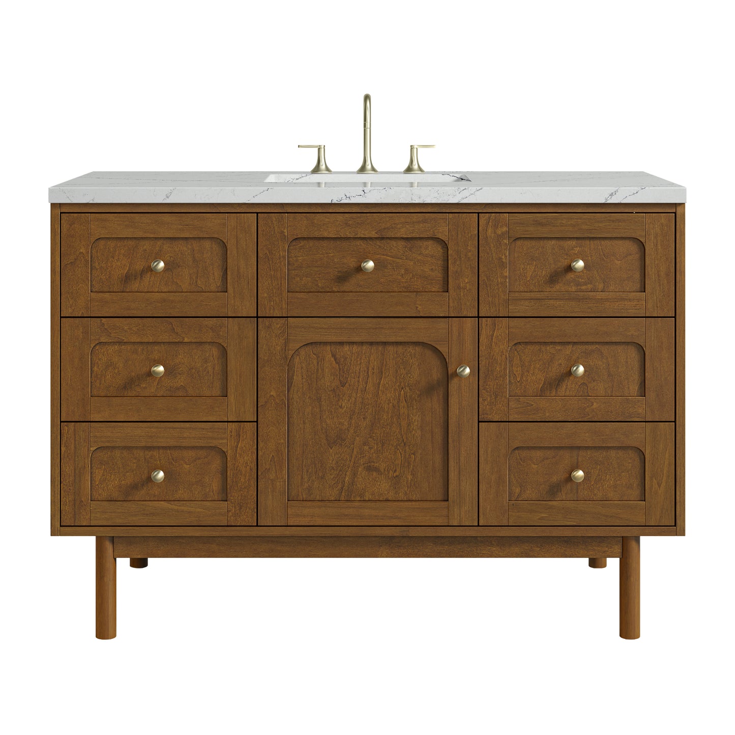 James Martin Laurent 48" Single Vanity with 3 CM Countertop & FreePower Wireless Charger