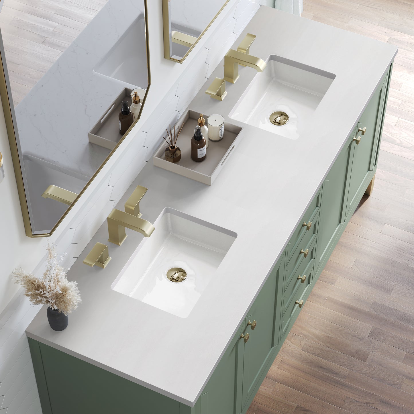 James Martin Chicago 72" Double Vanity with 3 CM Countertop