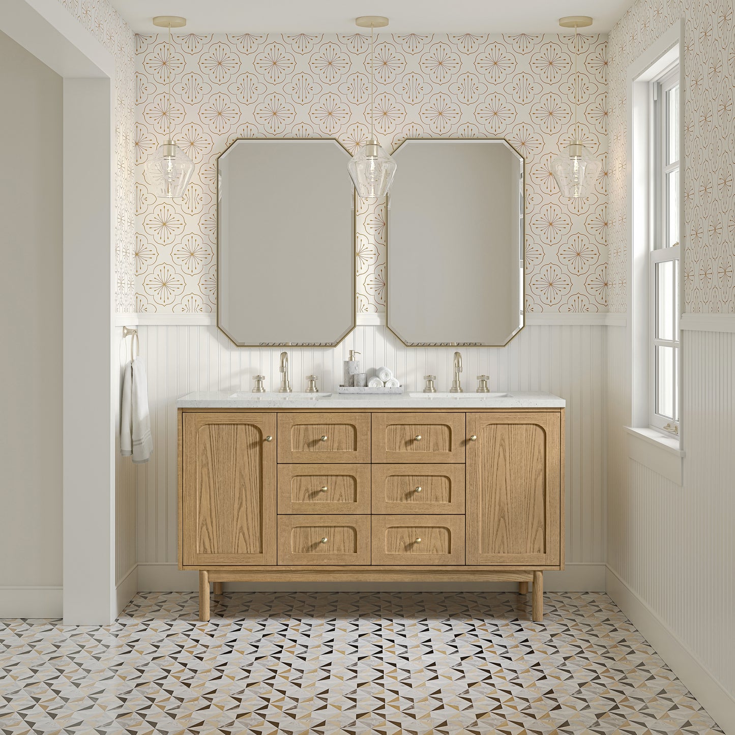 James Martin Laurent 60" Double Vanity with 3 CM Countertop