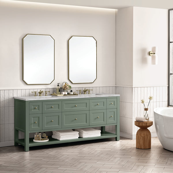 James Martin Breckenridge 72" Double Vanity w/ 3 CM Countertop