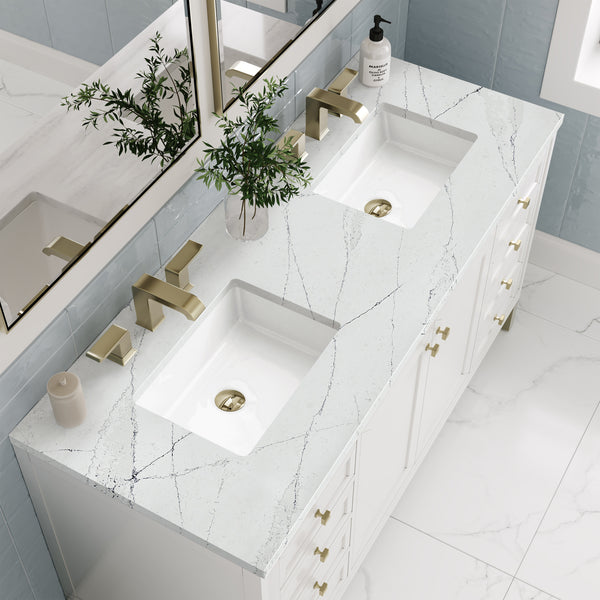 James Martin Chicago 60" Double Vanity with 3 CM Countertop