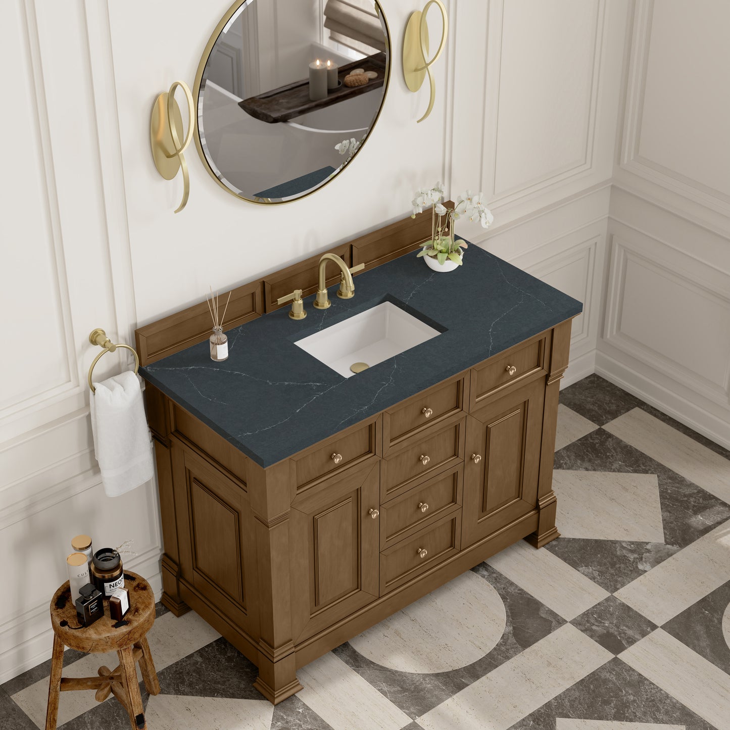 James Martin Brookfield 48" Single Vanity with 3 CM Countertop - Luxe Bathroom Vanities