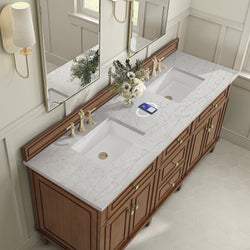 James Martin Lorelai 72" Double Vanity with 3 CM Countertop & FreePower Wireless Charger