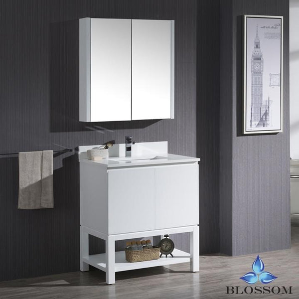 Blossom Monaco 30" w/ Medicine Cabinet - Luxe Bathroom Vanities Luxury Bathroom Fixtures Bathroom Furniture