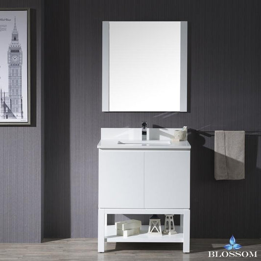 Blossom Monaco 30" w/ Mirror - Luxe Bathroom Vanities Luxury Bathroom Fixtures Bathroom Furniture