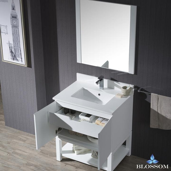 Blossom Monaco 30" w/ Mirror - Luxe Bathroom Vanities Luxury Bathroom Fixtures Bathroom Furniture