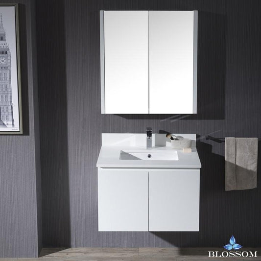 Blossom Monaco 30" Wall Mount w/ Medicine Cabinet - Luxe Bathroom Vanities Luxury Bathroom Fixtures Bathroom Furniture
