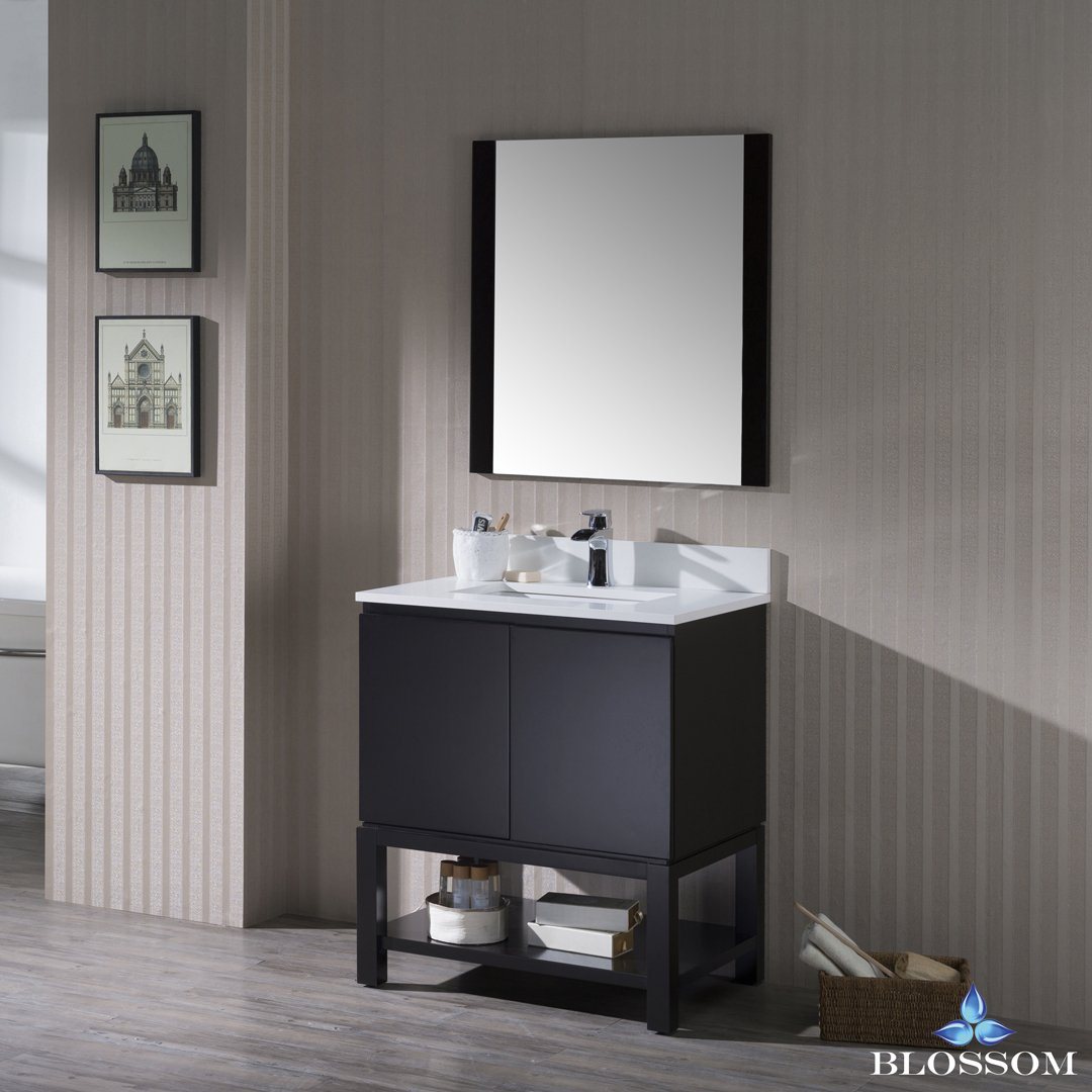 Blossom Monaco 30" w/ Mirror - Luxe Bathroom Vanities Luxury Bathroom Fixtures Bathroom Furniture