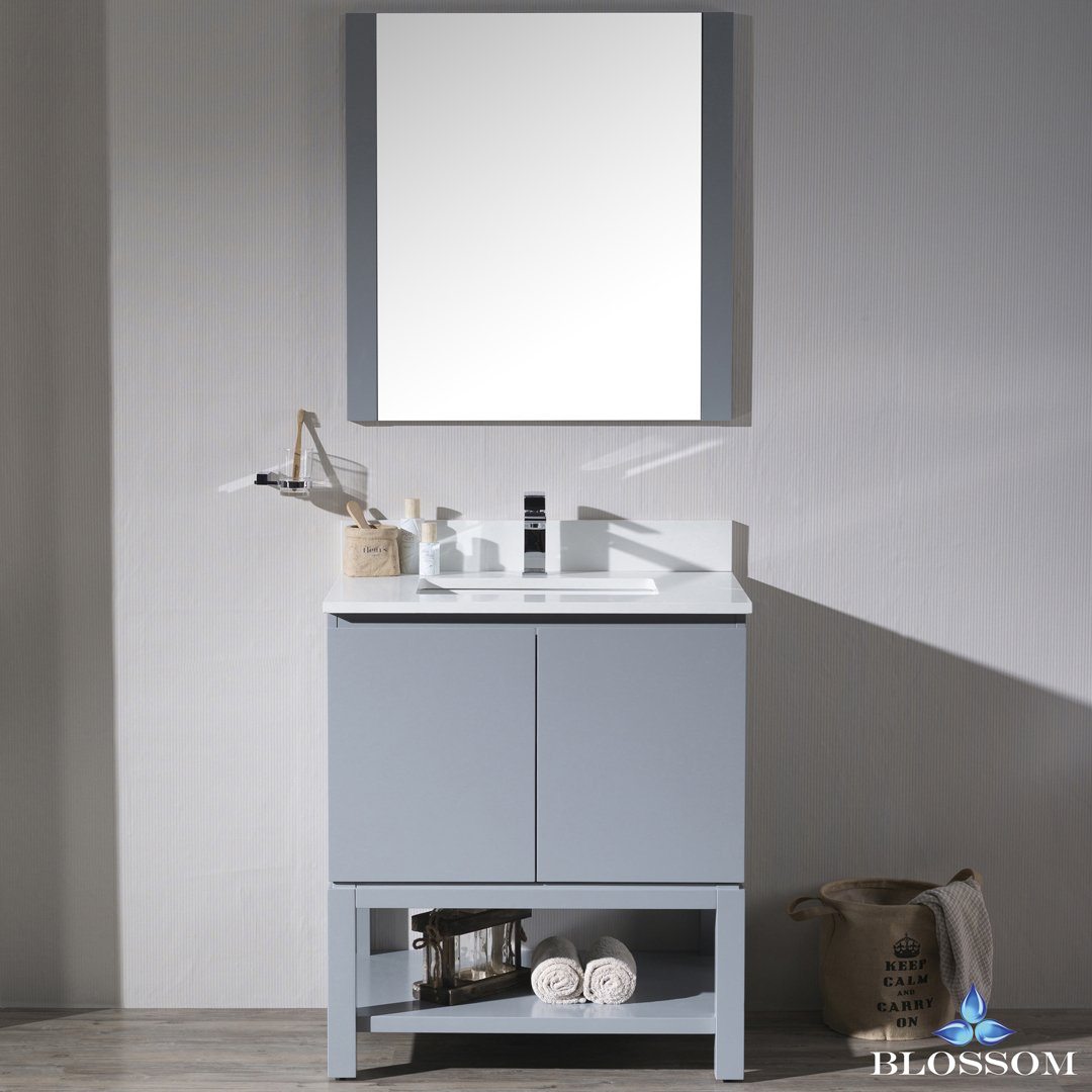 Blossom Monaco 30" w/ Mirror - Luxe Bathroom Vanities Luxury Bathroom Fixtures Bathroom Furniture