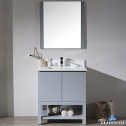 Blossom Monaco 30" w/ Mirror - Luxe Bathroom Vanities Luxury Bathroom Fixtures Bathroom Furniture