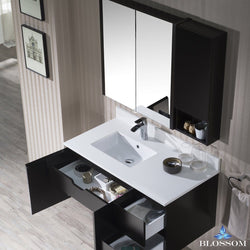 Blossom Monaco 42" Wall Mount w/ Medicine Cabinet and Wall Cabinet (Espresso) - Luxe Bathroom Vanities Luxury Bathroom Fixtures Bathroom Furniture
