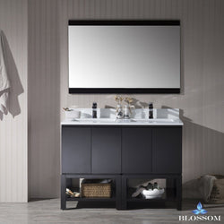 Blossom Monaco 48" Double w/ Mirror - Luxe Bathroom Vanities Luxury Bathroom Fixtures Bathroom Furniture