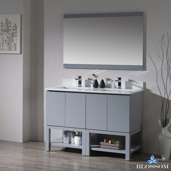 Blossom Monaco 48" Double w/ Mirror - Luxe Bathroom Vanities Luxury Bathroom Fixtures Bathroom Furniture