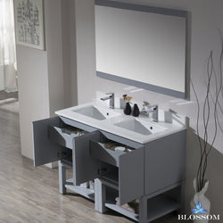 Blossom Monaco 48" Double w/ Mirror - Luxe Bathroom Vanities Luxury Bathroom Fixtures Bathroom Furniture