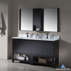 Blossom Monaco 60" Double 30 w/ Mirror and Wall Cabinet - Luxe Bathroom Vanities Luxury Bathroom Fixtures Bathroom Furniture