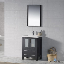 Blossom Sydney 24" w/ Acrylic Top and Mirror - Luxe Bathroom Vanities Luxury Bathroom Fixtures Bathroom Furniture