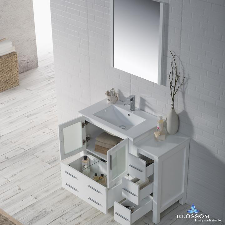 Blossom Sydney 42" w/ Side Cabinet - Luxe Bathroom Vanities Luxury Bathroom Fixtures Bathroom Furniture