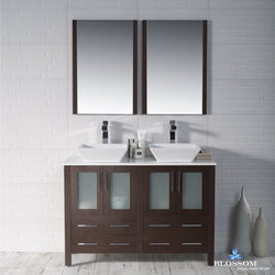 Blossom Sydney 48" Double w/ Vessel Sinks and Mirrors - Luxe Bathroom Vanities Luxury Bathroom Fixtures Bathroom Furniture