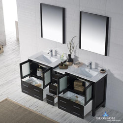 Blossom Sydney 72" Double w/ Mirrors - Luxe Bathroom Vanities Luxury Bathroom Fixtures Bathroom Furniture