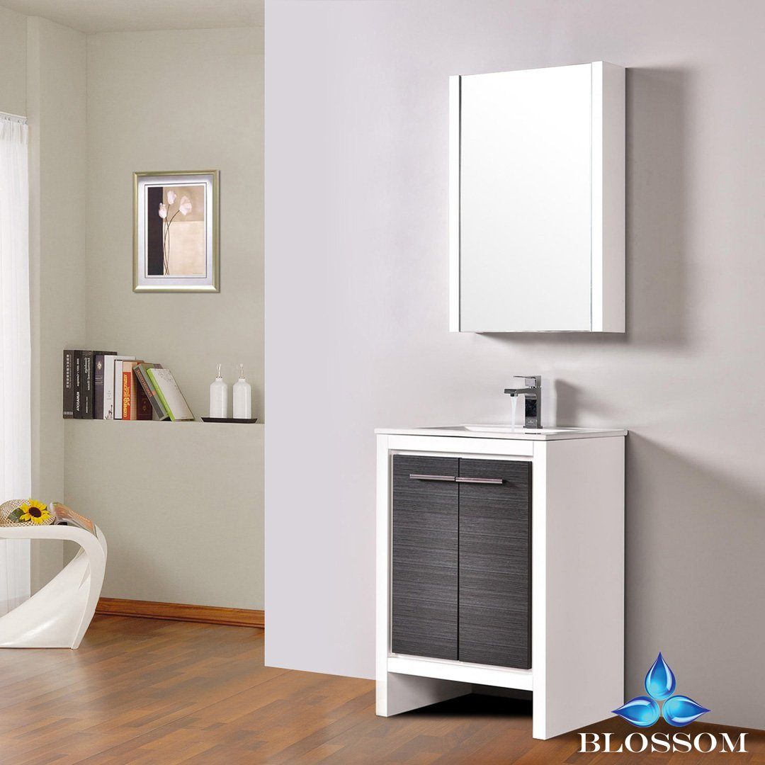 Blossom Milan 24" w/ Medicine Cabinet - Luxe Bathroom Vanities Luxury Bathroom Fixtures Bathroom Furniture