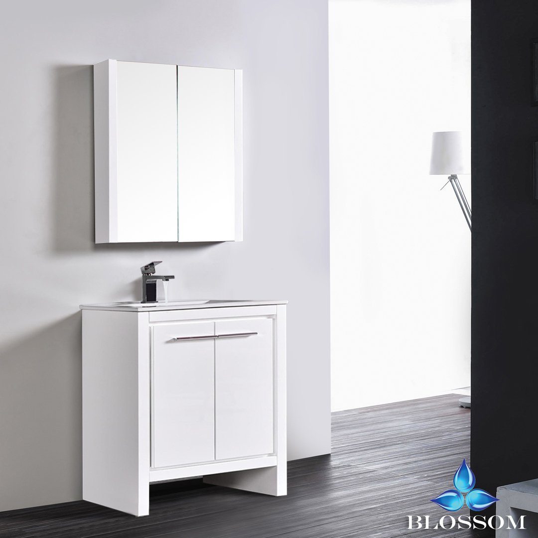 Blossom Milan 30" w/ Medicine Cabinet - Luxe Bathroom Vanities Luxury Bathroom Fixtures Bathroom Furniture