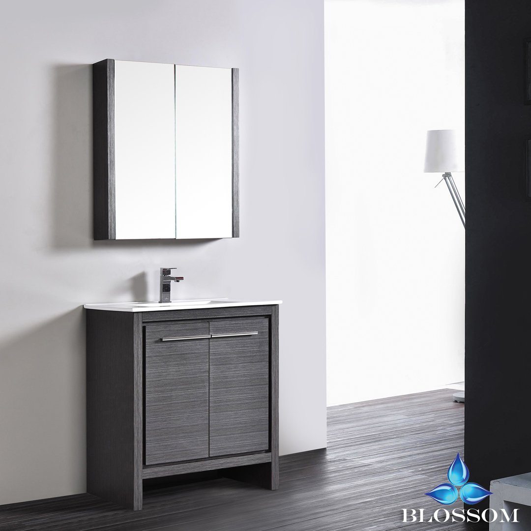 Blossom Milan 30" w/ Medicine Cabinet - Luxe Bathroom Vanities Luxury Bathroom Fixtures Bathroom Furniture