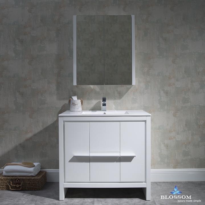 Blossom Milan 36" w/ Medicine Cabinet - Luxe Bathroom Vanities Luxury Bathroom Fixtures Bathroom Furniture