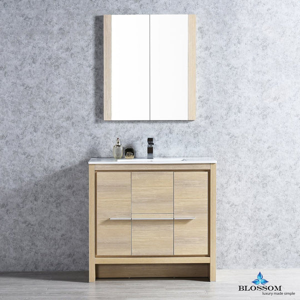 Blossom Milan 36" w/ Medicine Cabinet - Luxe Bathroom Vanities Luxury Bathroom Fixtures Bathroom Furniture