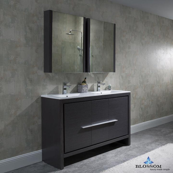 Blossom Milan 48" Double w/ Medicine Cabinets - Luxe Bathroom Vanities Luxury Bathroom Fixtures Bathroom Furniture