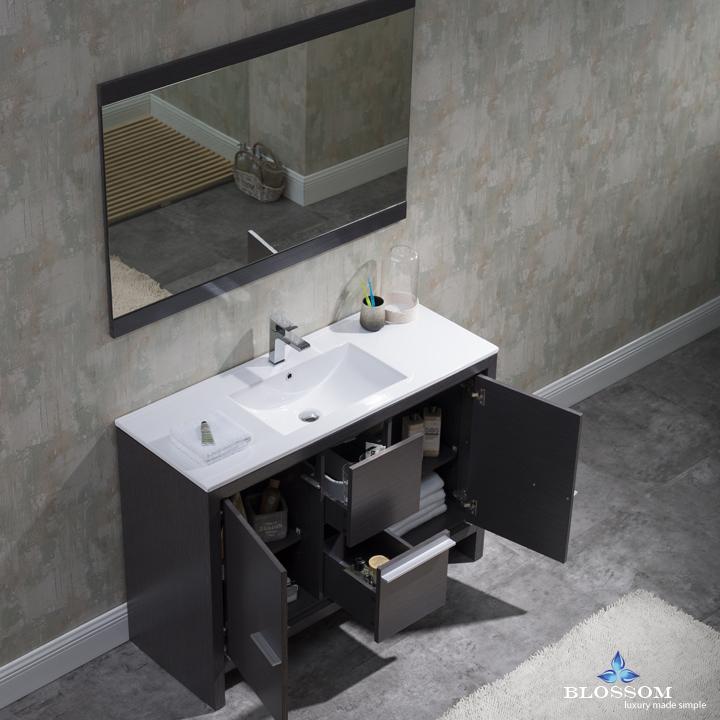Blossom Milan 48" w/ Mirror - Luxe Bathroom Vanities Luxury Bathroom Fixtures Bathroom Furniture