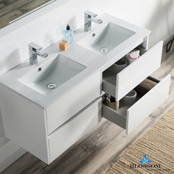 Blossom Valencia 48" Double w/ Mirror - Luxe Bathroom Vanities Luxury Bathroom Fixtures Bathroom Furniture