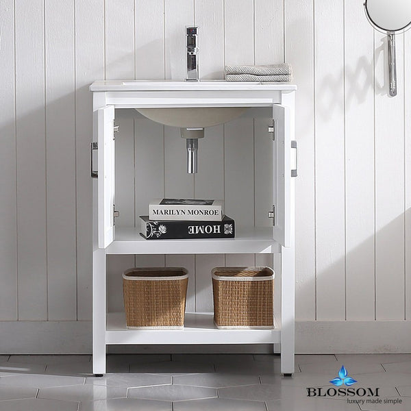 Blossom Lucca 24" w/ Mirror - Luxe Bathroom Vanities Luxury Bathroom Fixtures Bathroom Furniture