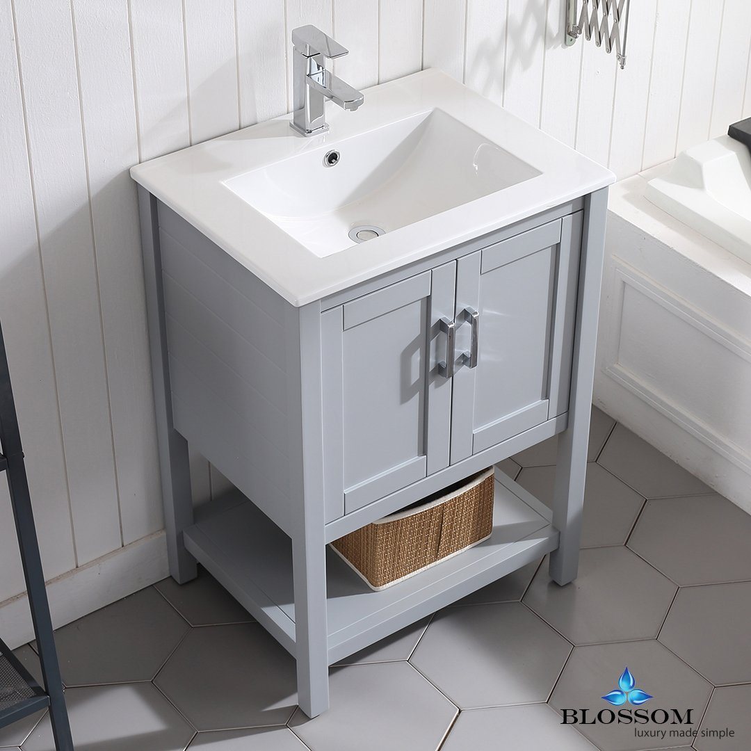 Blossom Lucca 24" w/ Mirror - Luxe Bathroom Vanities Luxury Bathroom Fixtures Bathroom Furniture