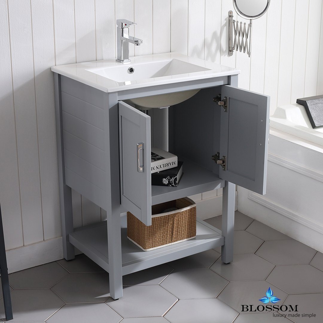 Blossom Lucca 24" w/ Mirror - Luxe Bathroom Vanities Luxury Bathroom Fixtures Bathroom Furniture