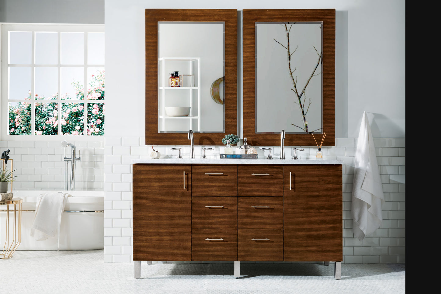 James Martin Metropolitan 60" Double Vanity with 3 CM Countertop - Luxe Bathroom Vanities