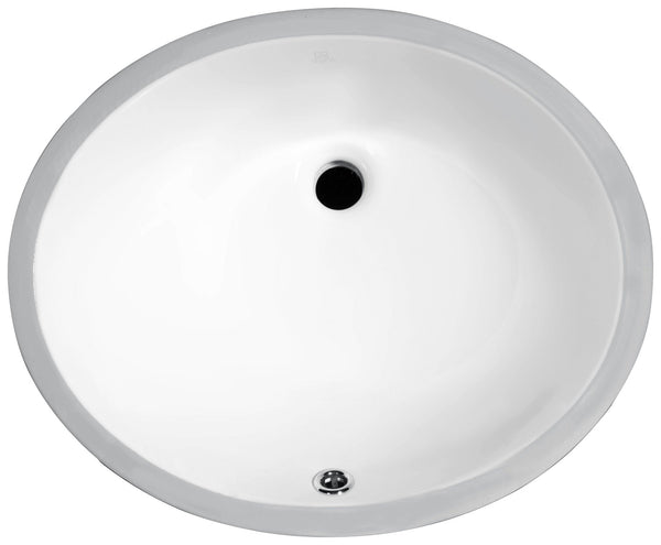 Rhodes Series 7.5 in. Ceramic Undermount Sink Basin in White - Luxe Bathroom Vanities