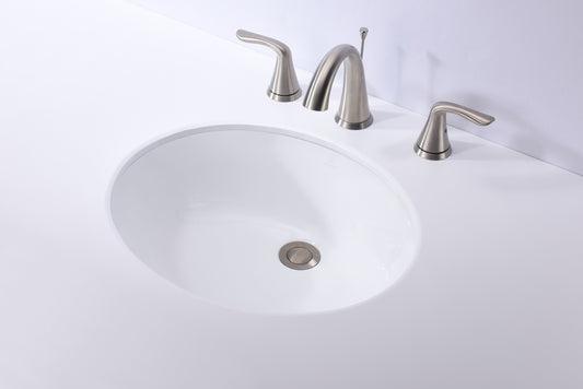 Rhodes Series 7.5 in. Ceramic Undermount Sink Basin in White - Luxe Bathroom Vanities