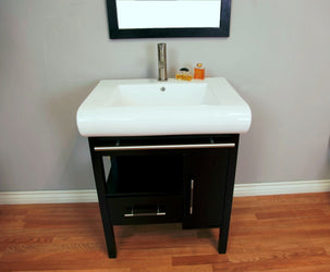 28 In. Single Sink Vanity Wood Dark Espresso - Luxe Bathroom Vanities
